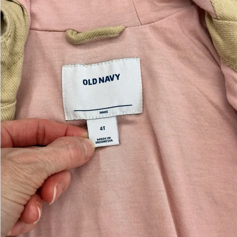 OLD NAVY GIRLS Linen Hooded Jacket Size 4T
